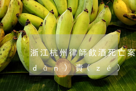 浙江杭州律師：飲酒死亡案件共飲者是否擔(dān)責(zé)