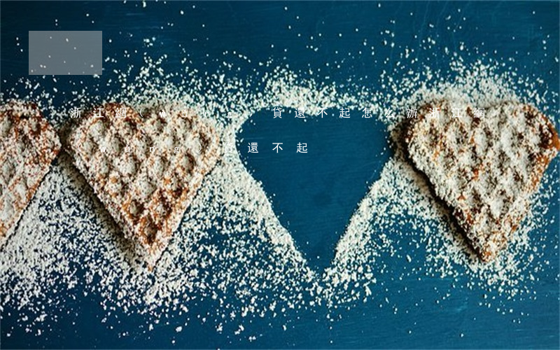 浙江網(wǎng)貸還不起怎么辦（浙江網(wǎng)貸還不起）