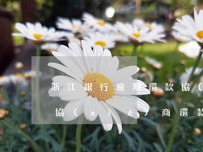 浙江銀行逾期還款協(xié)商 浙商銀行協(xié)商還款方式?