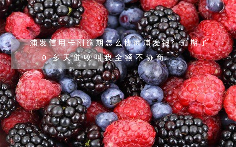 浦发信用卡刚逾期怎么协商(浦发银行逾期了10多天催收叫我全额不协商)
