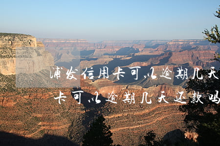 浦发信用卡可以逾期几天还款吗-浦发信用卡可以逾期几天还款吗怎么还