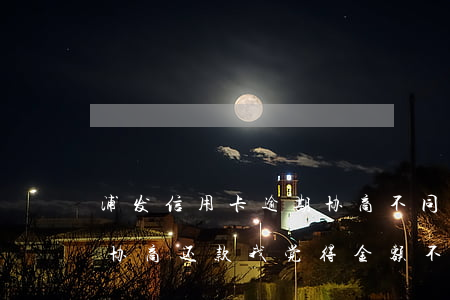 浦发信用卡逾期协商不同意(浦发银行逾期后协商还款我觉得金额不对)