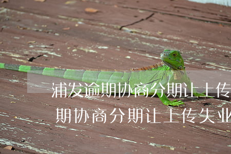 浦发逾期协商分期让上传失业证明-浦发逾期协商分期让上传失业证明是真的吗