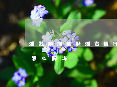 浦发逾期解封(浦发银行卡逾期冻结了还完了怎么解冻)