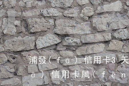 浦發(fā)信用卡3天算逾期嗎（浦發(fā)信用卡風(fēng)控可以逾期多久）