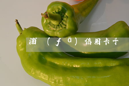 浦發(fā)信用卡千萬別碰