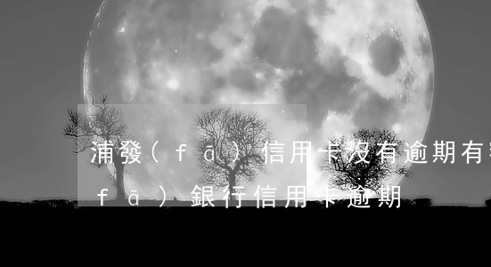 浦發(fā)信用卡沒有逾期有額度(浦發(fā)銀行信用卡 逾期)