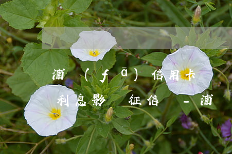 浦發(fā)信用卡賬單出現(xiàn)利息影響征信嗎-浦發(fā)信用卡賬單出現(xiàn)利息影響征信嗎怎么辦