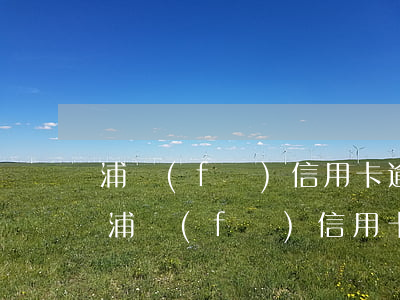 浦發(fā)信用卡逾期3多月了怎么辦-浦發(fā)信用卡逾期3多月了怎么辦理