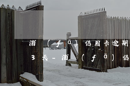 浦發(fā)信用卡逾期3天，又申請了延期3天-浦發(fā)信用卡逾期3天,又申請了延期3天怎么辦
