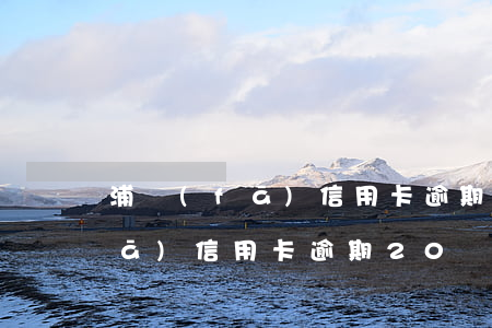 浦發(fā)信用卡逾期8萬后果(浦發(fā)信用卡逾期20萬判刑)