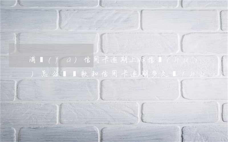 浦發(fā)信用卡逾期上征信會(huì)怎么樣(貸款和信用卡逾期多久會(huì)上征信)