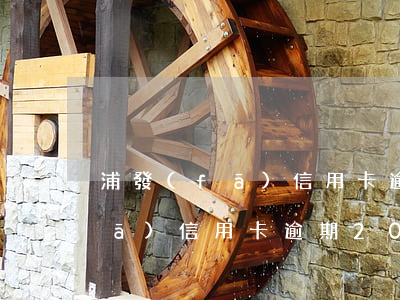浦發(fā)信用卡逾期上黒名單(浦發(fā)信用卡逾期20萬(wàn)判刑)