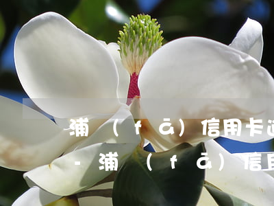浦發(fā)信用卡逾期了工作人員上門了-浦發(fā)信用卡逾期了工作人員上門了怎么辦