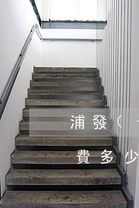 浦發(fā)信用卡逾期分期手續(xù)費多少-浦發(fā)信用卡逾期分期手續(xù)費多少啊
