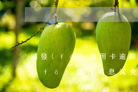 浦發(fā)信用卡逾期利息能否減免(浦發(fā)銀行利息減免)