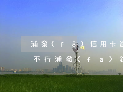 浦發(fā)信用卡逾期協(xié)商說不行(浦發(fā)銀行信用卡 逾期)