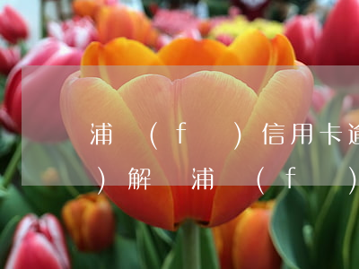浦發(fā)信用卡逾期后如何恢復(fù)解凍（浦發(fā)信用卡逾期后如何恢復(fù)解凍）