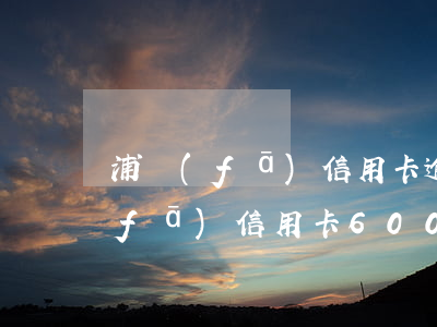 浦發(fā)信用卡逾期多收多少錢(浦發(fā)信用卡6000元逾期兩年)