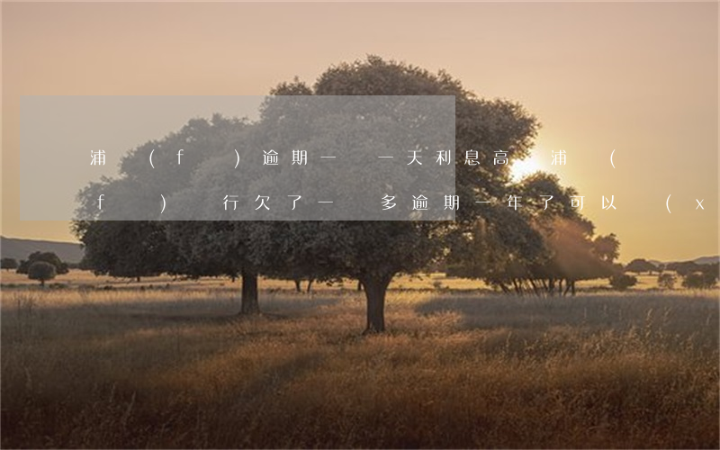 浦發(fā)逾期一萬一天利息高嗎 浦發(fā)銀行欠了一萬多,逾期一年了,可以協(xié)商還款嗎?