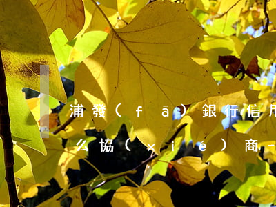 浦發(fā)銀行信用卡逾期了無力償還怎么協(xié)商-2020年浦發(fā)信用卡逾期政策