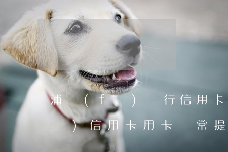 浦發(fā)銀行信用卡逾期提醒(浦發(fā)信用卡用卡異常提醒)