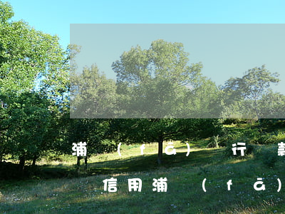 浦發(fā)銀行貸款逾期了一天會不會影響信用（浦發(fā)信用卡逾期一個月會上報嗎）