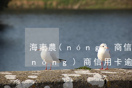 海南農(nóng)商信用卡逾期 海南農(nóng)商信用卡逾期5天還款會影響征信嗎