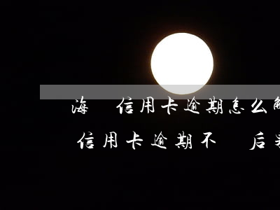 海歸信用卡逾期怎么解決(美國(guó)人信用卡逾期不還后果)