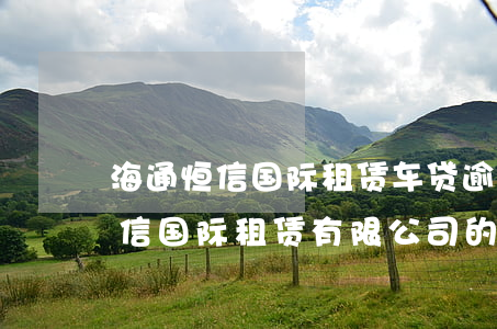 海通恒信国际租赁车贷逾期怎么办(欠海通恒信国际租赁有限公司的钱没还最后怎么办)