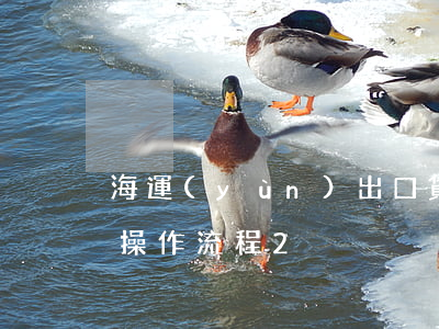 海運(yùn)出口貨物保險(xiǎn)操作流程2