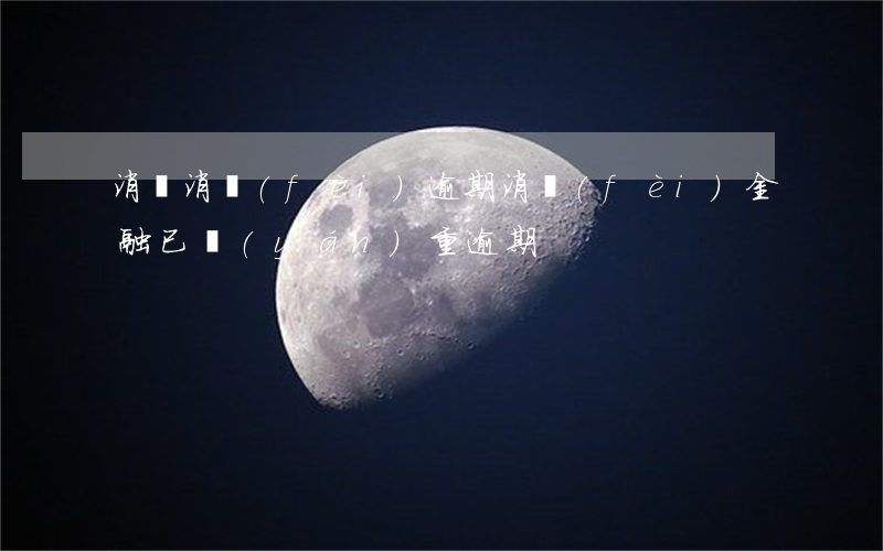 消爾消費(fèi)逾期(消費(fèi)金融已嚴(yán)重逾期)