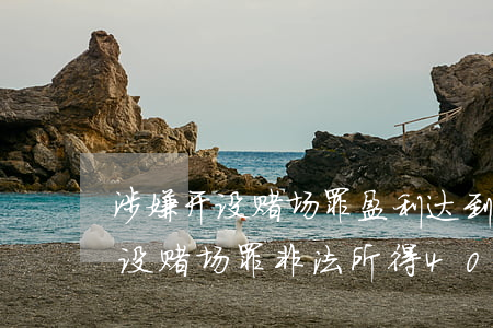 涉嫌开设赌场罪盈利达到一万的判多少罪(开设赌场罪非法所得40万)