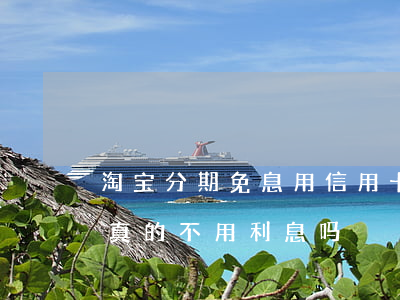 淘宝分期免息用信用卡免息吗(淘宝分期免息真的不用利息吗)