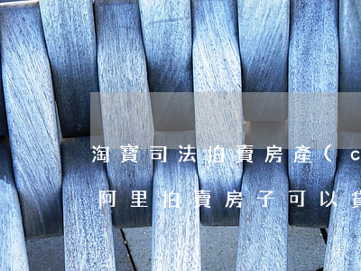淘寶司法拍賣房產(chǎn)可以貸款嗎(阿里拍賣房子可以貸款嗎)