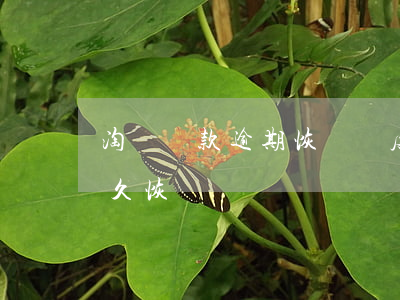 淘寶貸款逾期恢復額度嗎(淘寶貸款逾期后多久恢復)