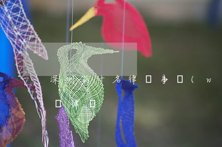 深圳前十名律師事務(wù)所(深圳最有名氣律師)