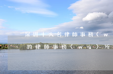 深圳十大名律師事務(wù)所(深圳最有名的律師事務(wù)所)