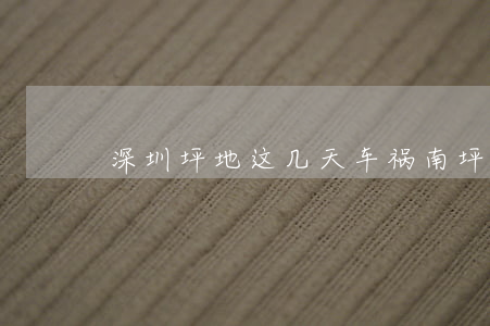 深圳坪地这几天车祸(南坪西路车祸)