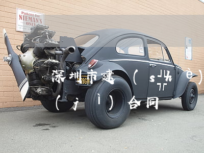 深圳市建設(shè)工程設(shè)計(jì)合同