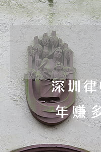 深圳律师助理一个月给多少钱(深圳做律师一年赚多少钱)