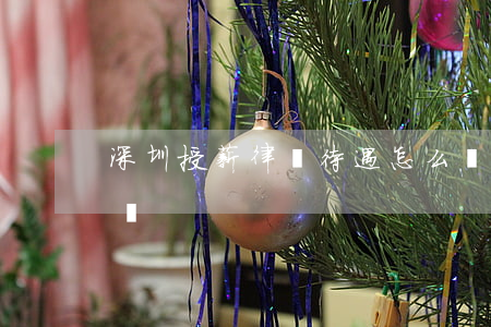深圳授薪律師待遇怎么樣(授薪律師的收入怎樣)