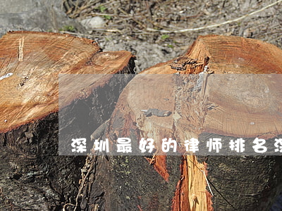 深圳最好的律师排名(深圳最有名气律师)