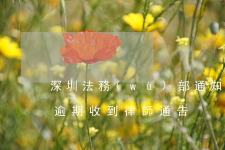 深圳法務(wù)部通知信用卡逾期(信用卡 逾期 收到 律師 通告)