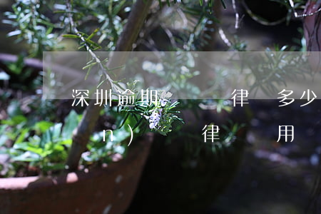 深圳逾期賠償請律師多少錢 深圳房產(chǎn)糾紛律師費用