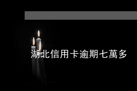 湖北信用卡逾期七萬多