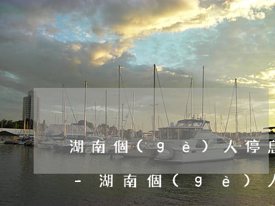 湖南個(gè)人停息掛賬主要方式有哪些-湖南個(gè)人停息掛賬主要方式有哪些呢