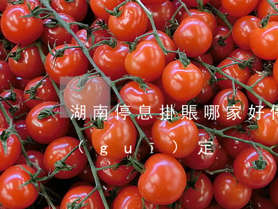 湖南停息掛賬哪家好 停息掛賬2021新規(guī)定