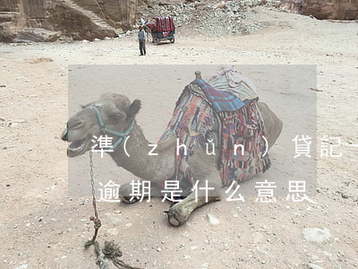 準(zhǔn)貸記卡逾期到那還款(貸記卡逾期是什么意思)