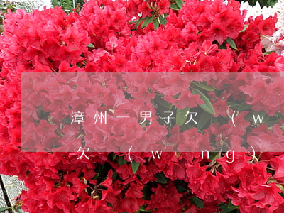 漳州一男子欠網(wǎng)貸(漳州一男子欠網(wǎng)貸)
